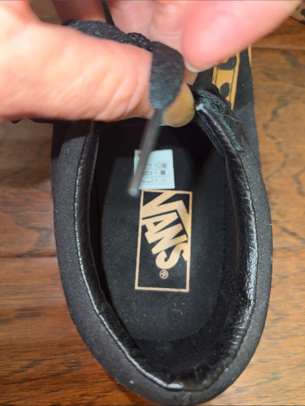 NWOT Leopard Old Skool VANS!! Black Suede Skate Shoes with Leopard Sole 5.5M, 7W - Picture 7 of 10
